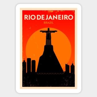 Rio De Janeiro Poster Design Sticker